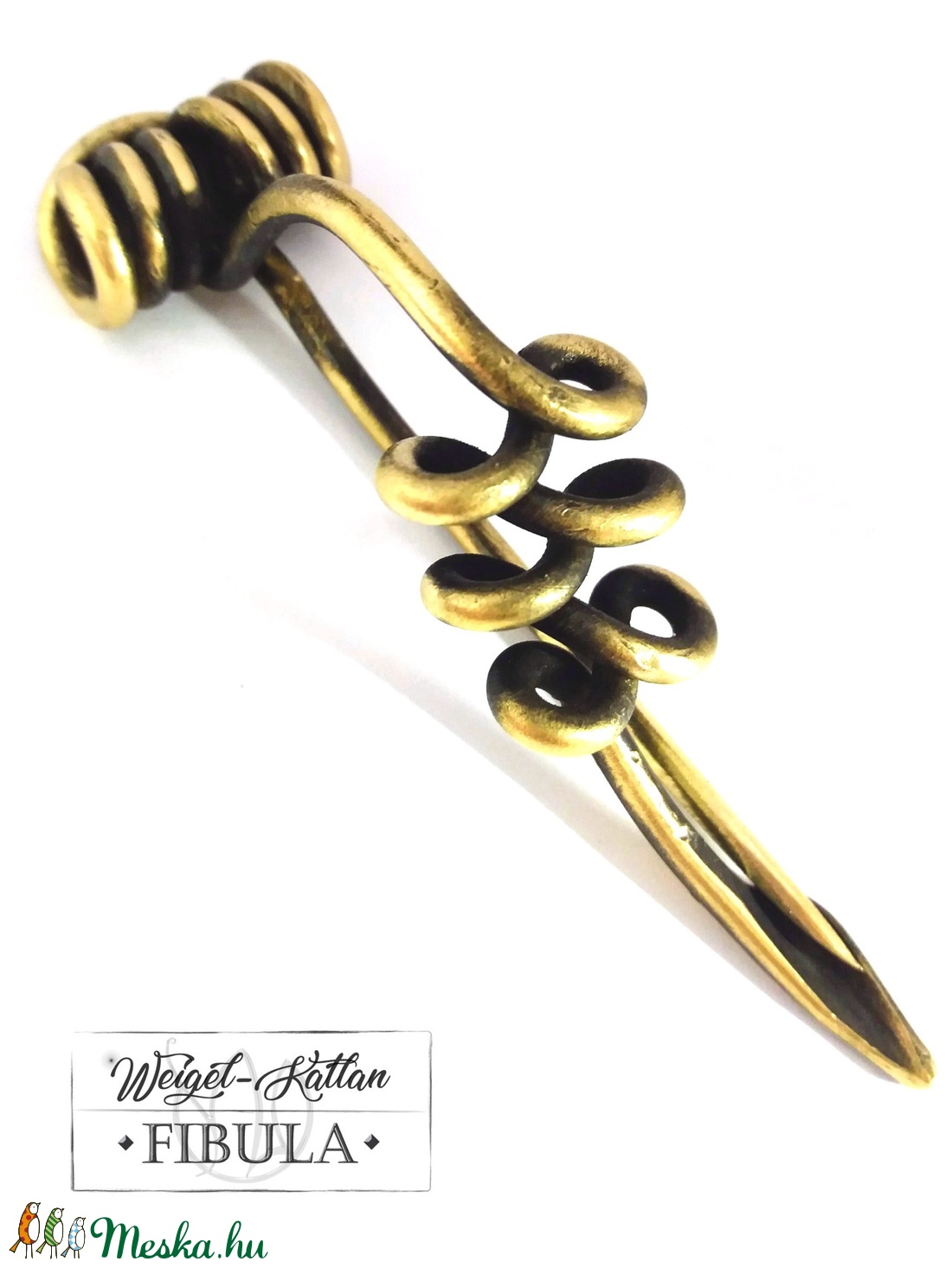 Vitézkötéses típusú kelta fibula -  - Meska.hu