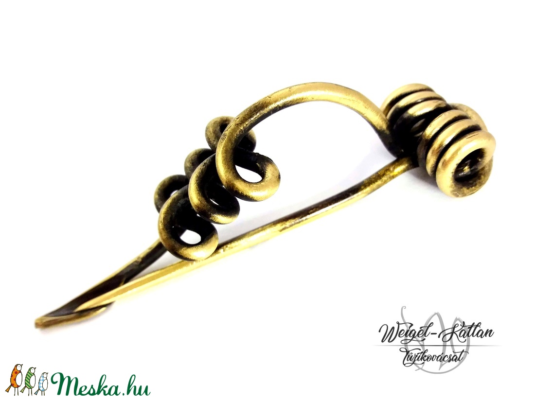 Vitézkötéses típusú kelta fibula -  - Meska.hu