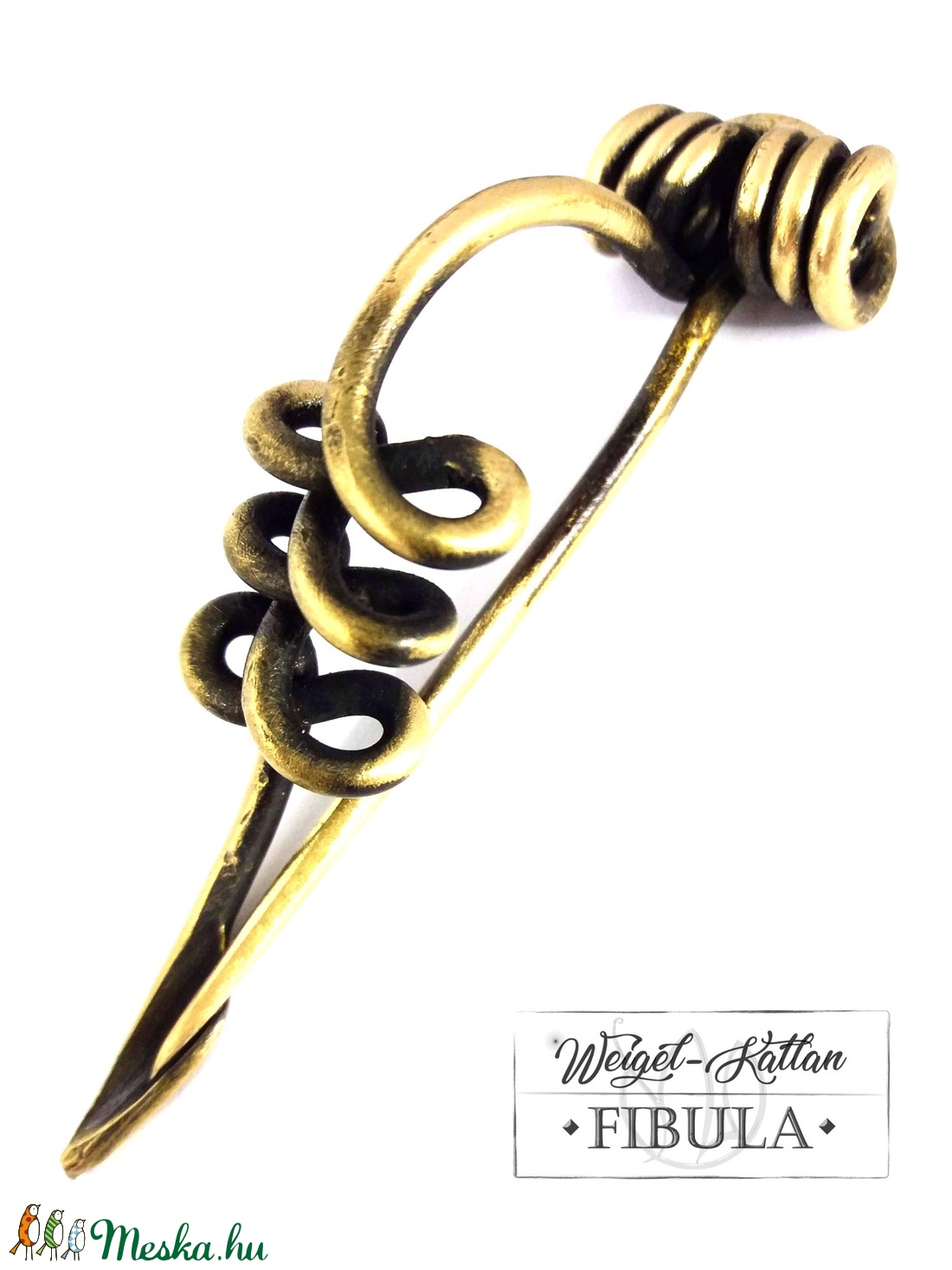 Vitézkötéses típusú kelta fibula -  - Meska.hu