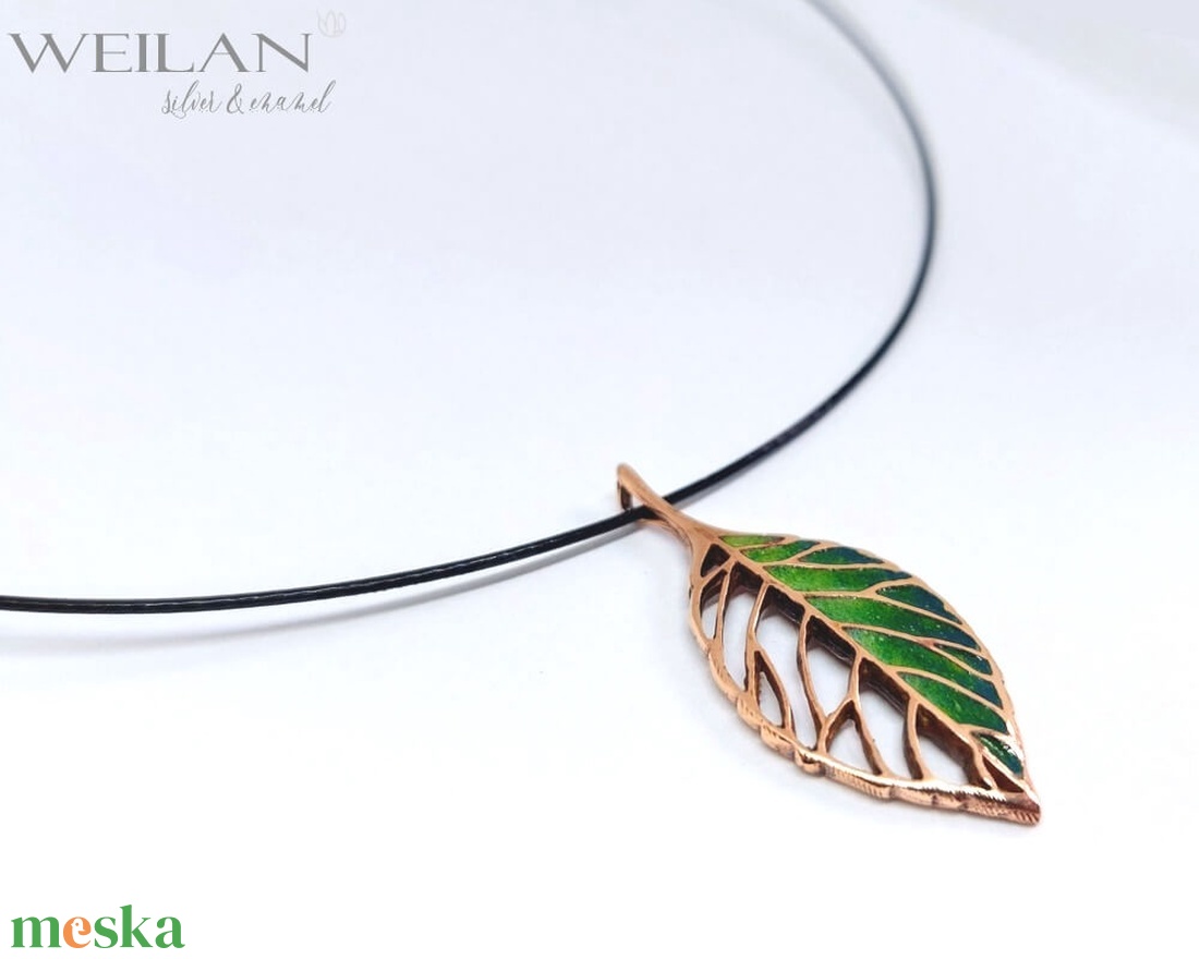 Leaf - Fagus / Bükk bronz tűzzománc medál, zöld - ékszer - nyaklánc - medálos nyaklánc - Meska.hu Leaf - Fagus / Bükk bronz tűzzománc medál, zöld - ékszer - nyaklánc - medálos nyaklánc - Meska.hu