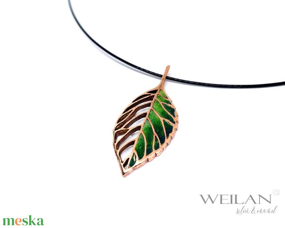Leaf - Fagus / Bükk bronz tűzzománc medál, zöld - ékszer - nyaklánc - medálos nyaklánc - Meska.hu Leaf - Fagus / Bükk bronz tűzzománc medál, zöld - ékszer - nyaklánc - medálos nyaklánc - Meska.hu