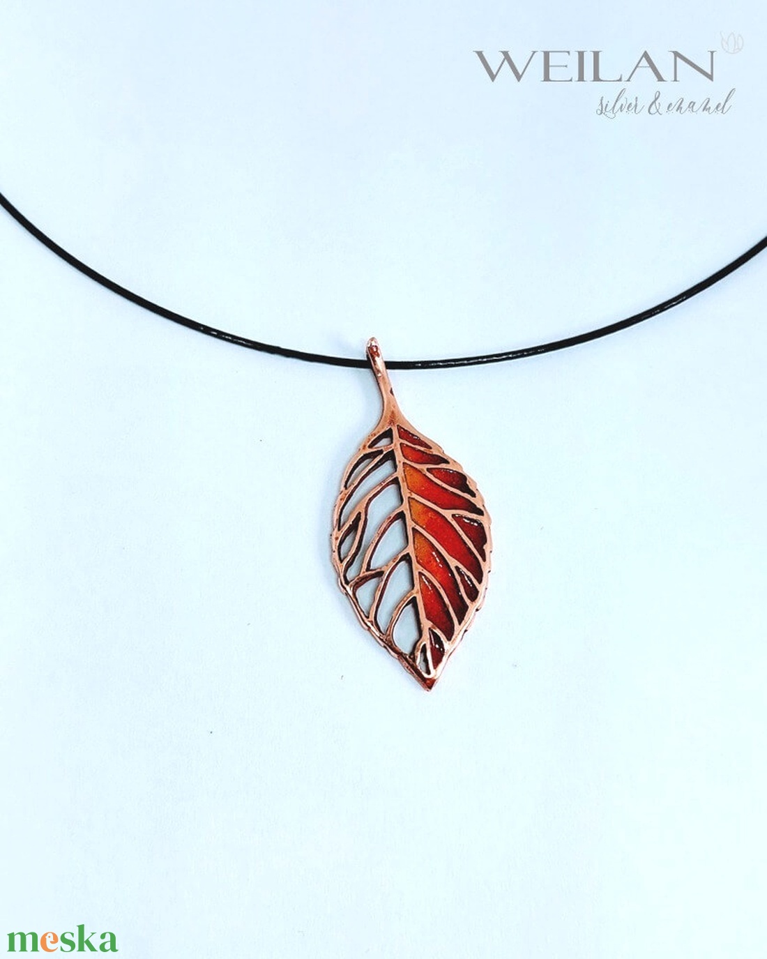 Leaf - Fagus / Bükk bronz tűzzománc medál, arany-vörös - ékszer - nyaklánc - medálos nyaklánc - Meska.hu Leaf - Fagus / Bükk bronz tűzzománc medál, arany-vörös - ékszer - nyaklánc - medálos nyaklánc - Meska.hu