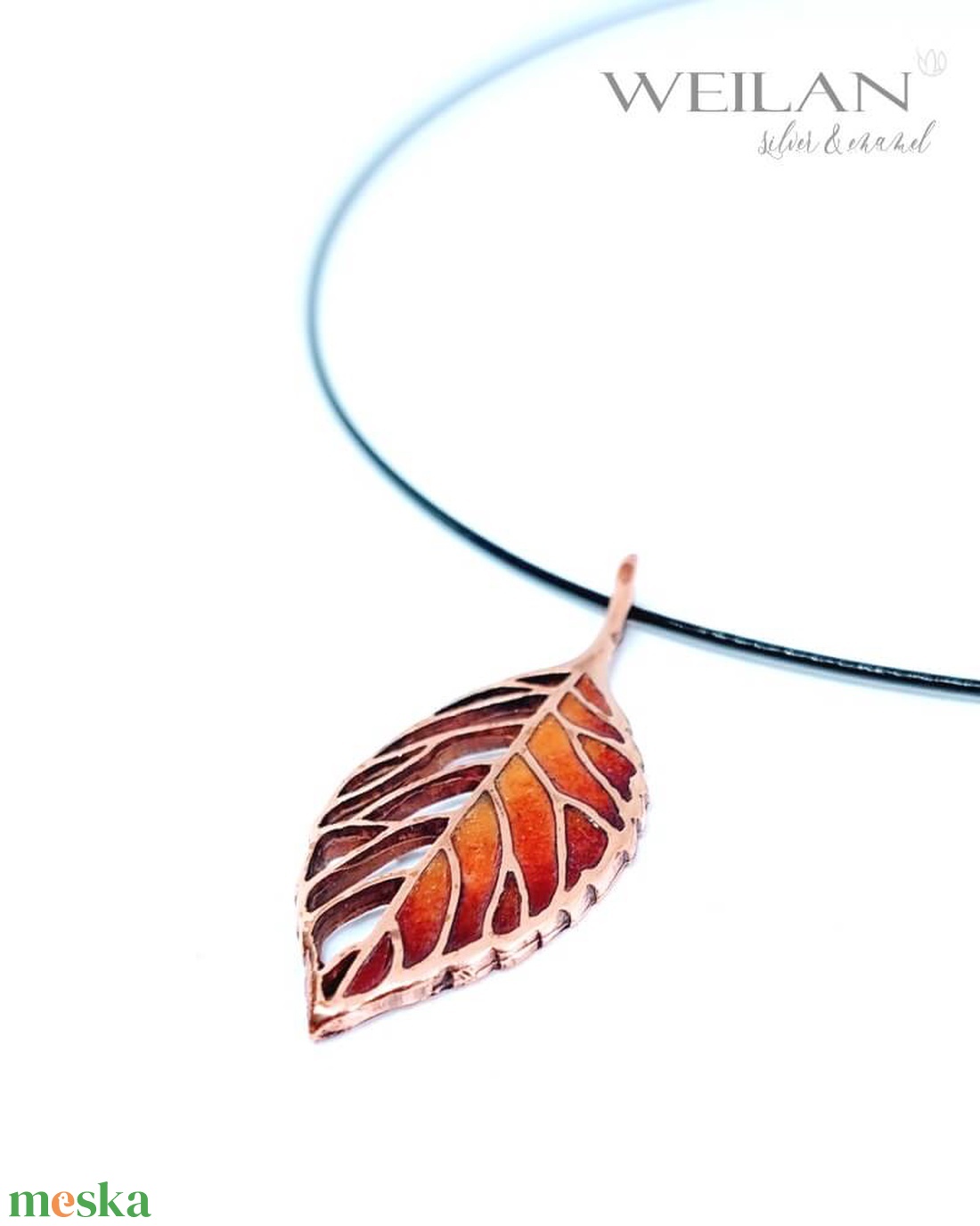 Leaf - Fagus / Bükk bronz tűzzománc medál, arany-vörös - ékszer - nyaklánc - medálos nyaklánc - Meska.hu Leaf - Fagus / Bükk bronz tűzzománc medál, arany-vörös - ékszer - nyaklánc - medálos nyaklánc - Meska.hu
