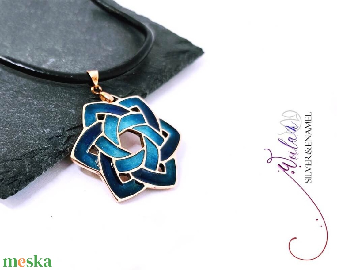 Kelta - Druida bronz tűzzománc medál, kék-türkizkék - ékszer - nyaklánc - medálos nyaklánc - Meska.hu Kelta - Druida bronz tűzzománc medál, kék-türkizkék - ékszer - nyaklánc - medálos nyaklánc - Meska.hu