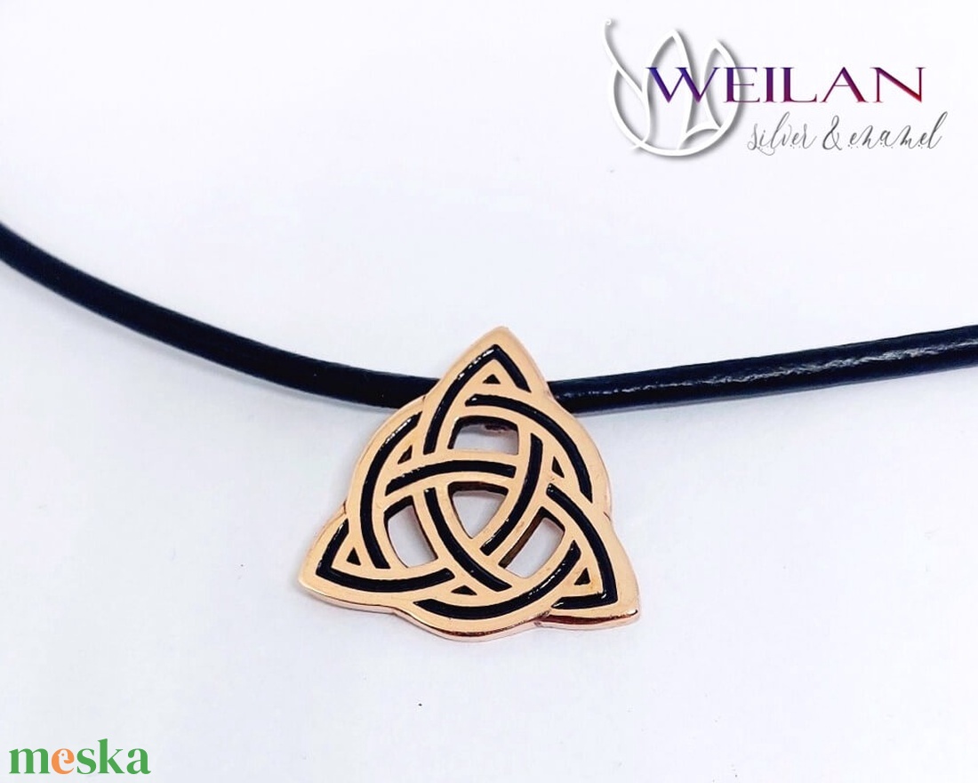 Kelta - Trinity bronz tűzzománc medál, fekete - ékszer - nyaklánc - medálos nyaklánc - Meska.hu Kelta - Trinity bronz tűzzománc medál, fekete - ékszer - nyaklánc - medálos nyaklánc - Meska.hu