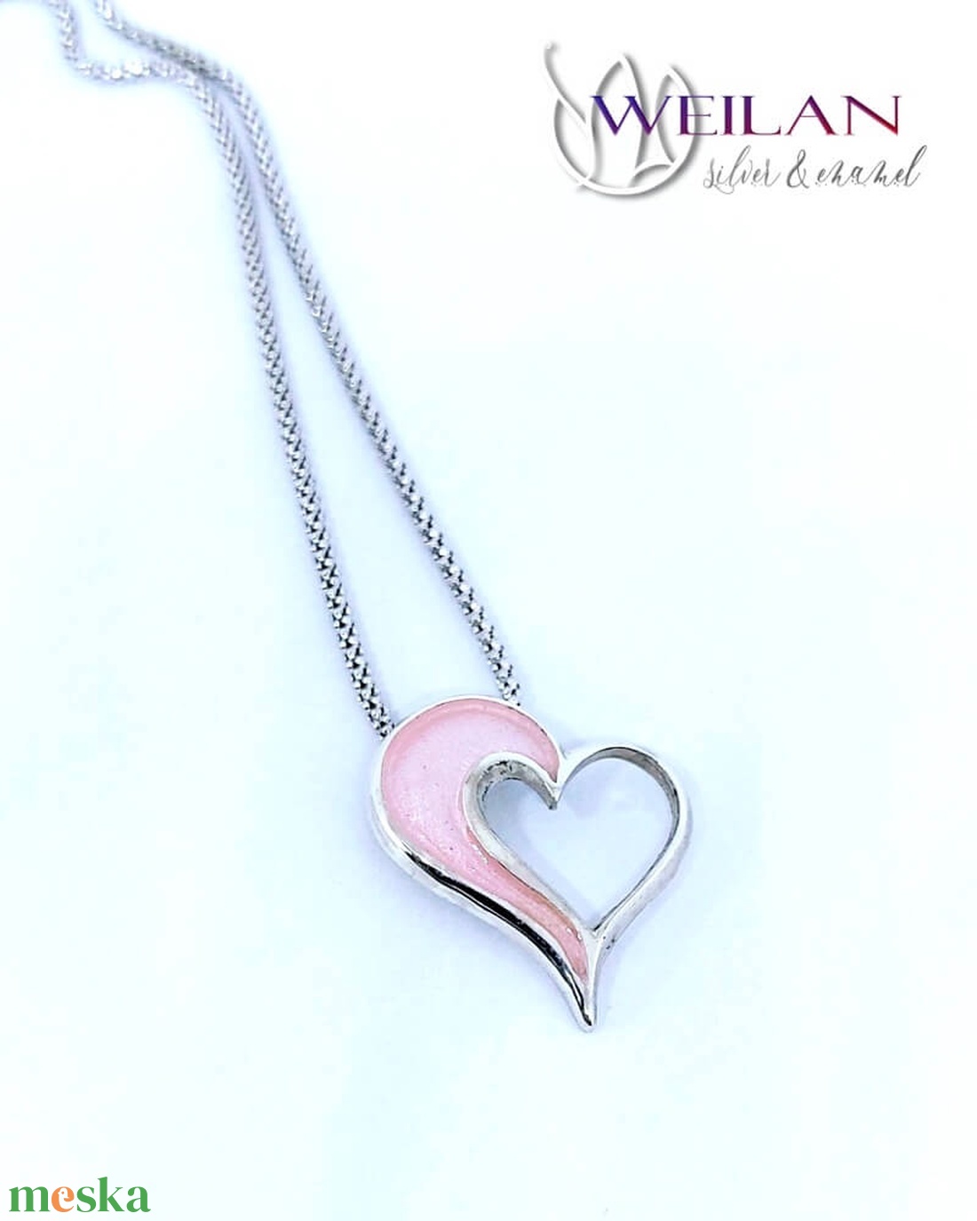 my Valentine - Szívdobbanás ezüst tűzzománc medál, rózsaszín - ékszer - nyaklánc - medál - Meska.hu my Valentine - Szívdobbanás ezüst tűzzománc medál, rózsaszín - ékszer - nyaklánc - medál - Meska.hu