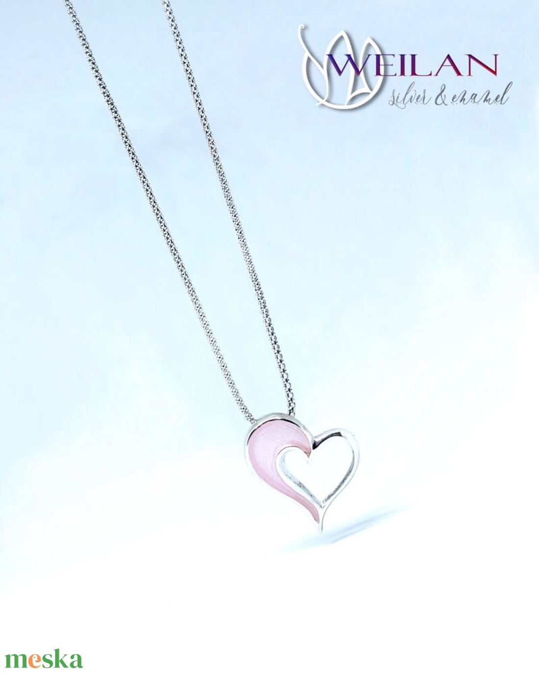 my Valentine - Szívdobbanás ezüst tűzzománc medál, rózsaszín - ékszer - nyaklánc - medál - Meska.hu my Valentine - Szívdobbanás ezüst tűzzománc medál, rózsaszín - ékszer - nyaklánc - medál - Meska.hu