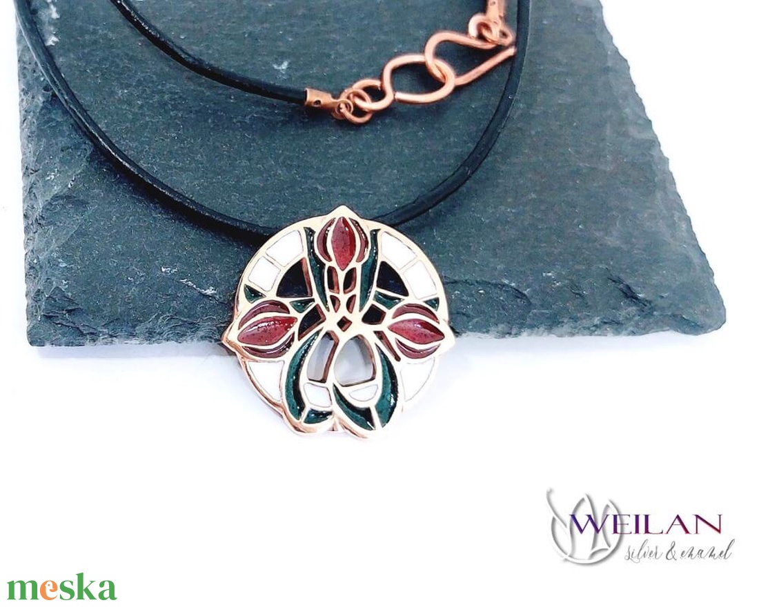 Hej' tulipán - Körtánc bronz medál - piros-fehér-zöld - ékszer - nyaklánc - medál - Meska.hu Hej' tulipán - Körtánc bronz medál - piros-fehér-zöld - ékszer - nyaklánc - medál - Meska.hu