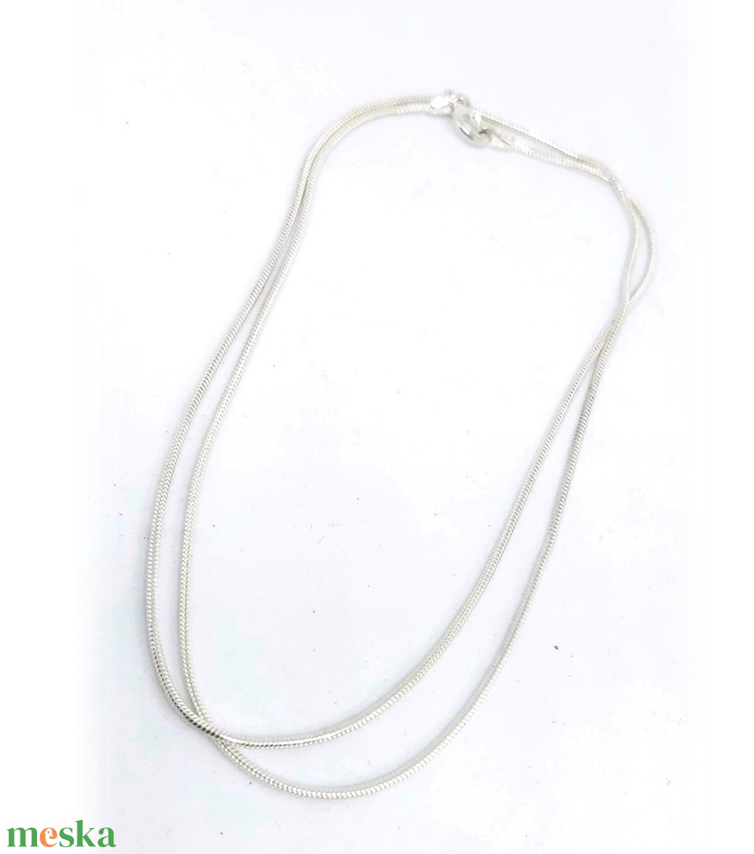 Ezüst medál felfüggesztés (bőrszál ezüst kapoccsal vagy 925 ezüst kígyólánc) - esküvő - ékszer - nyaklánc - Meska.hu