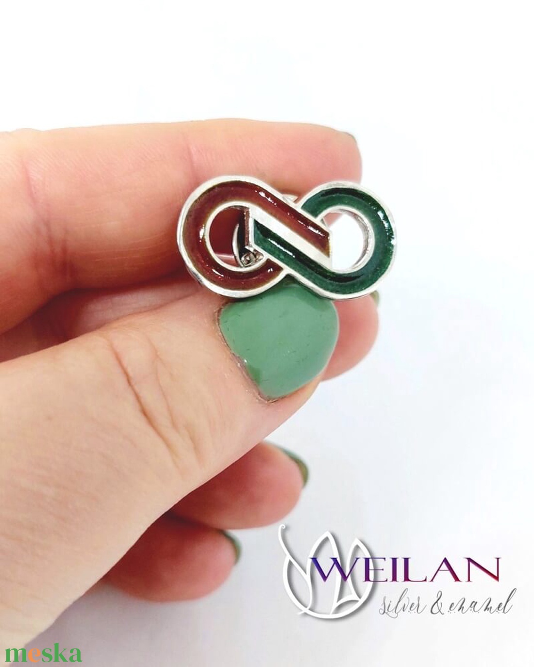 TISZA logo - ezüst tűzzománc kitűző pin - ékszer - kitűző és bross - Meska.hu
