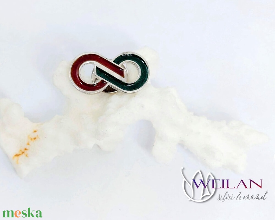 TISZA logo - ezüst tűzzománc kitűző pin - ékszer - kitűző és bross - Meska.hu