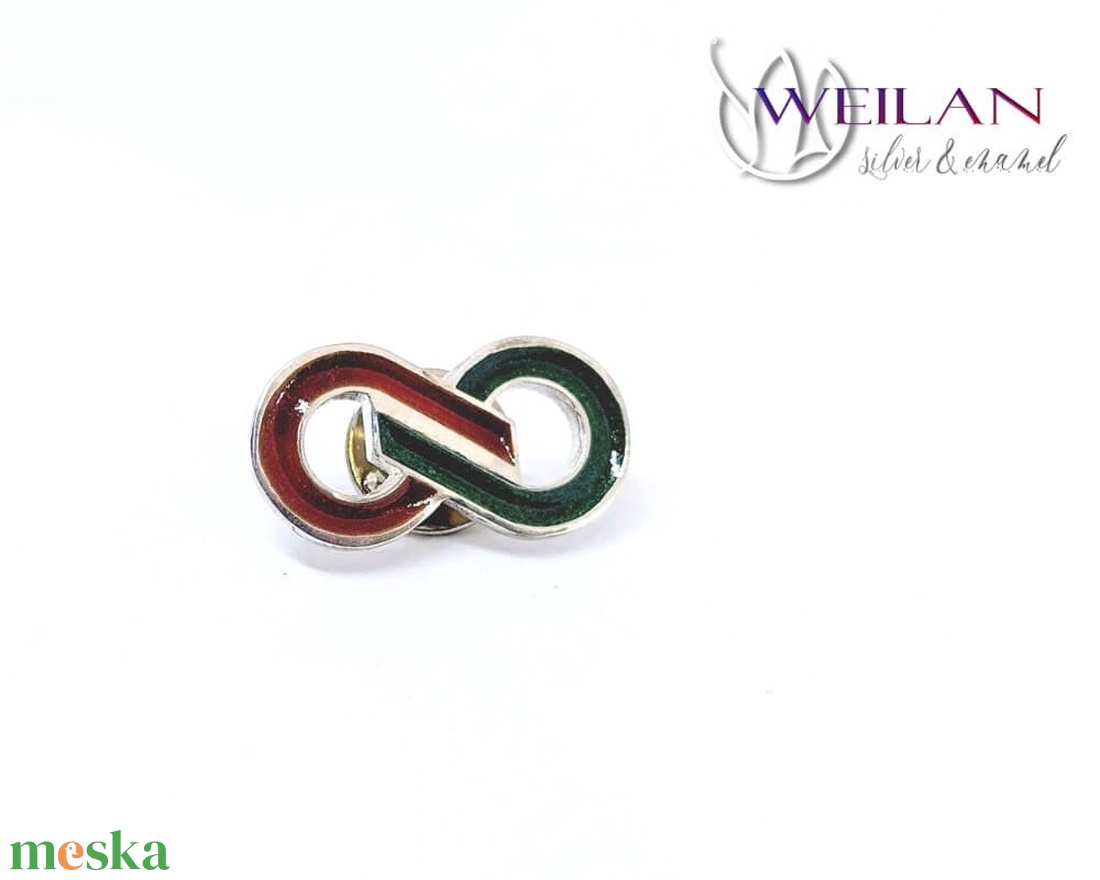 TISZA logo - ezüst tűzzománc kitűző pin - ékszer - kitűző és bross - Meska.hu