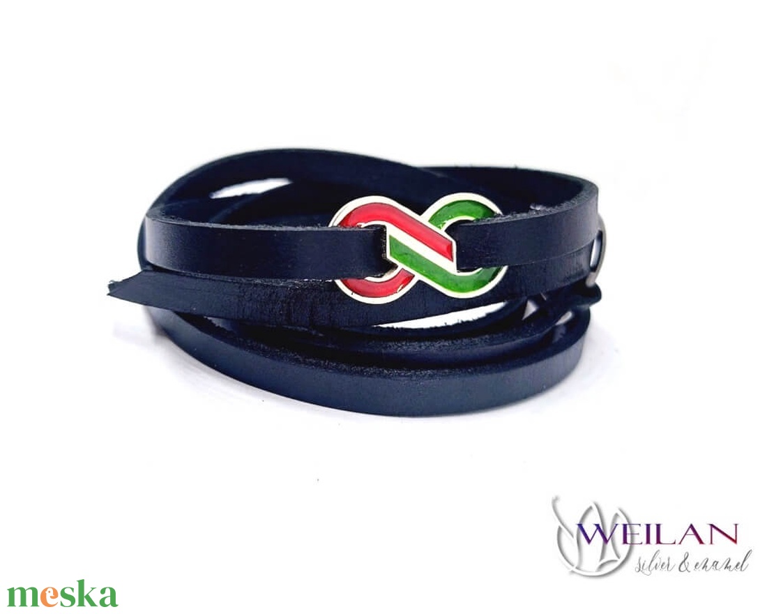 TISZA logo - ezüst tűzzománc karkötő - ékszer - karkötő - karkötő medállal - Meska.hu