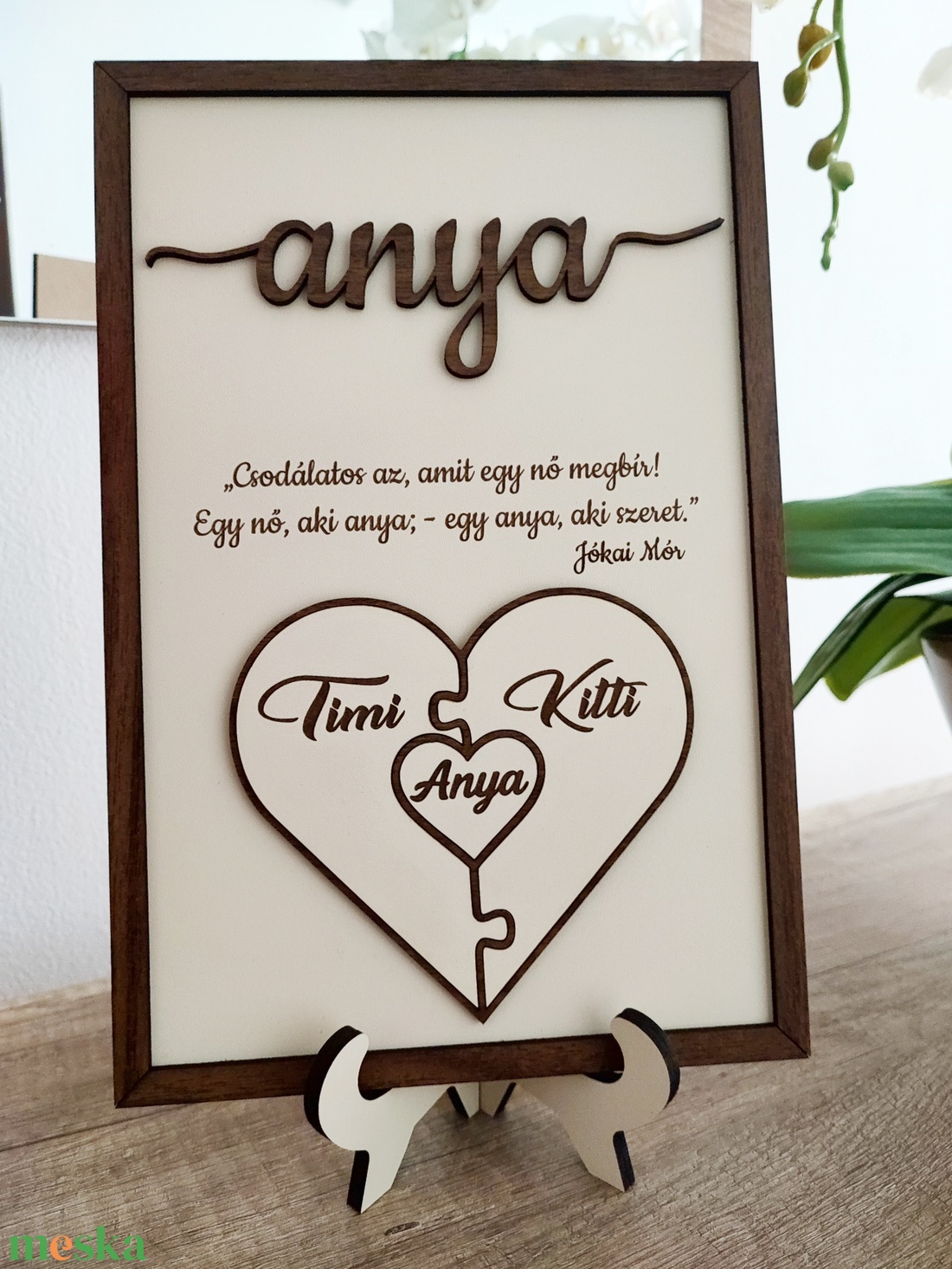 Szülőköszöntő ajándék Anyának Személyre szabható gravírozott fa tábla puzzle szívvel - esküvő - emlék & ajándék - köszönőajándék - Meska.hu Szülőköszöntő ajándék Anyának Személyre szabható gravírozott fa tábla puzzle szívvel - esküvő - emlék & ajándék - köszönőajándék - Meska.hu