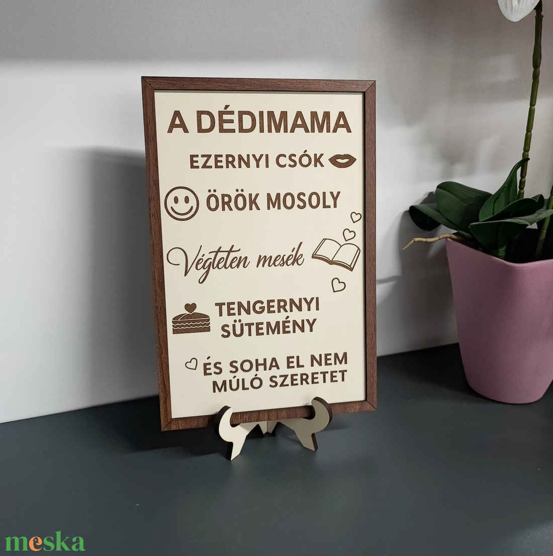 Szülőköszöntő ajándék Anyának  Személyre szabható gravírozott fa tábla puzzle szívvel - otthon & életmód - dekoráció - asztal és polc dekoráció - asztaldísz - Meska.hu