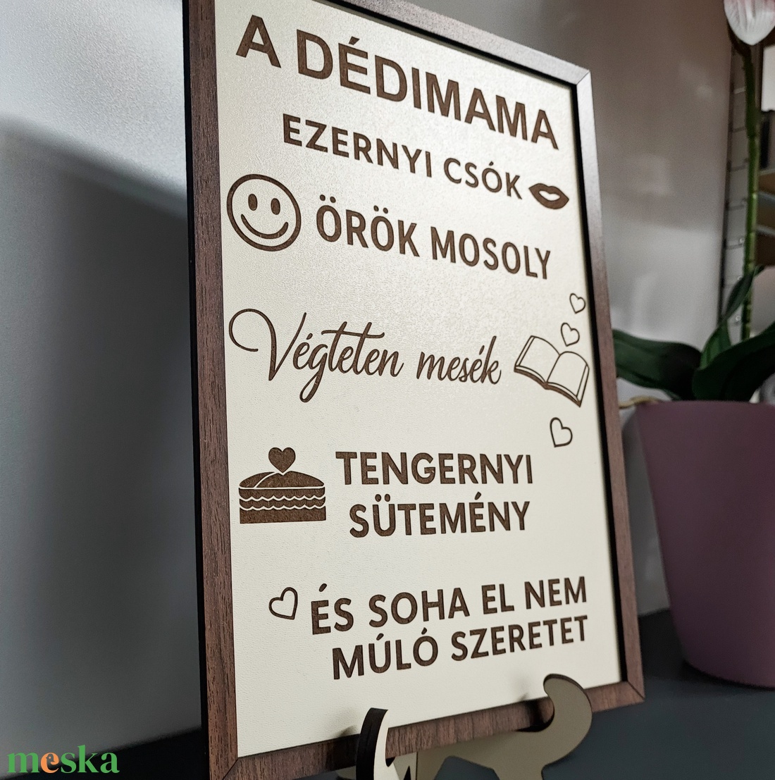 Szülőköszöntő ajándék Anyának  Személyre szabható gravírozott fa tábla puzzle szívvel - otthon & életmód - dekoráció - asztal és polc dekoráció - asztaldísz - Meska.hu