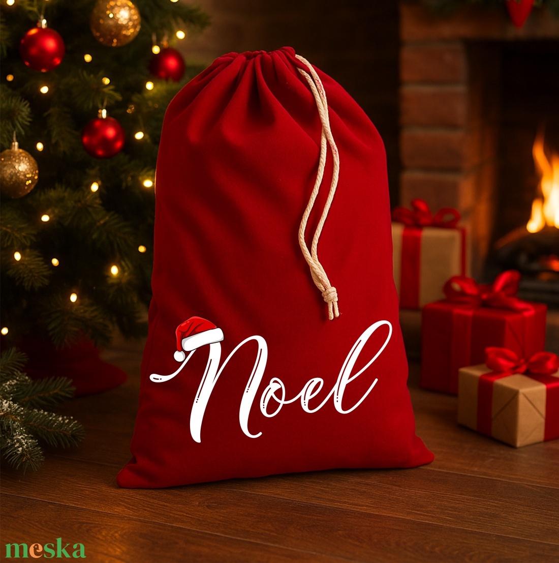 Névre szóló Mikulászsák - karácsony - mikulás - mikulás zsák - Meska.hu