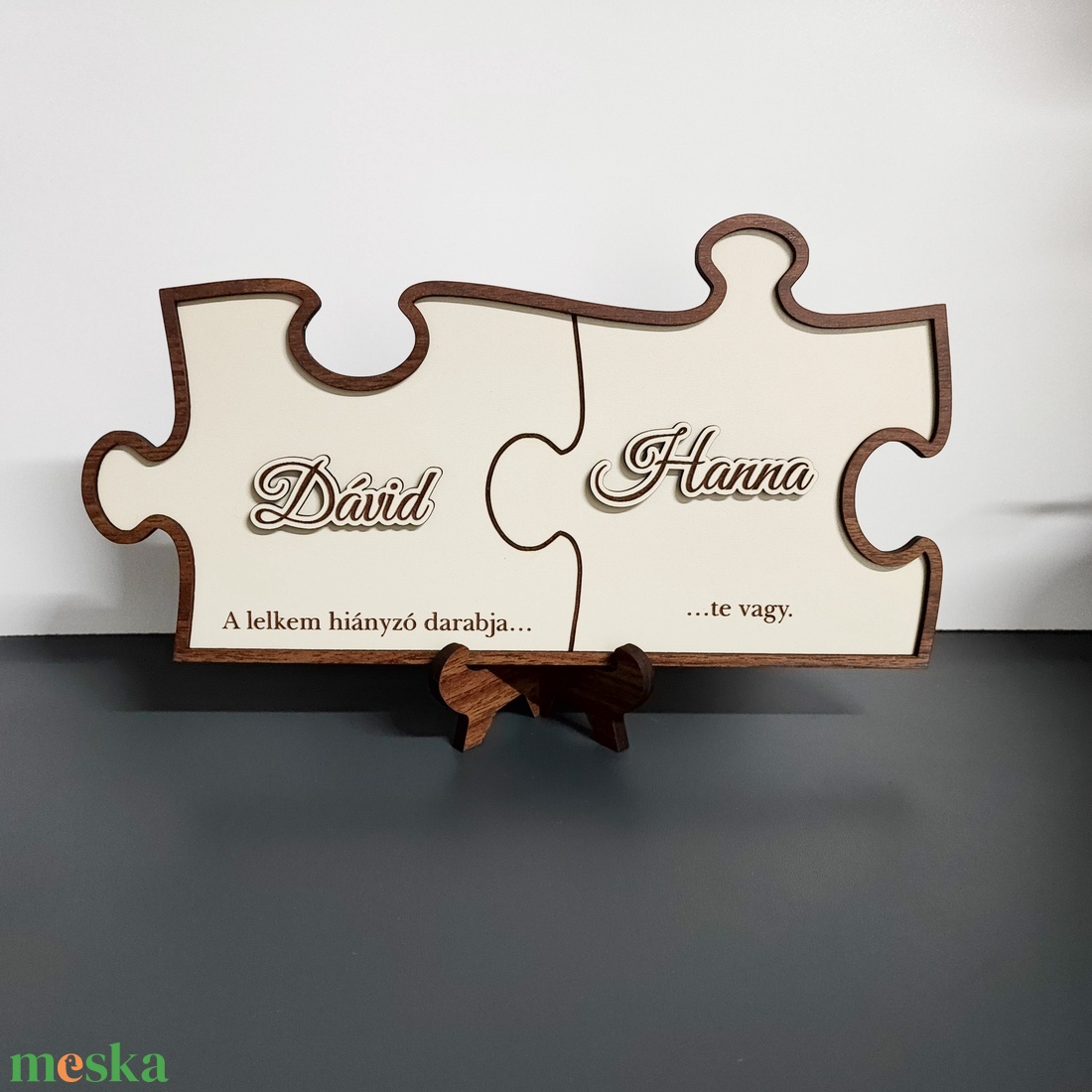 Személyre szabott puzzle páros tábla - otthon & életmód - dekoráció - asztal és polc dekoráció - asztaldísz - Meska.hu