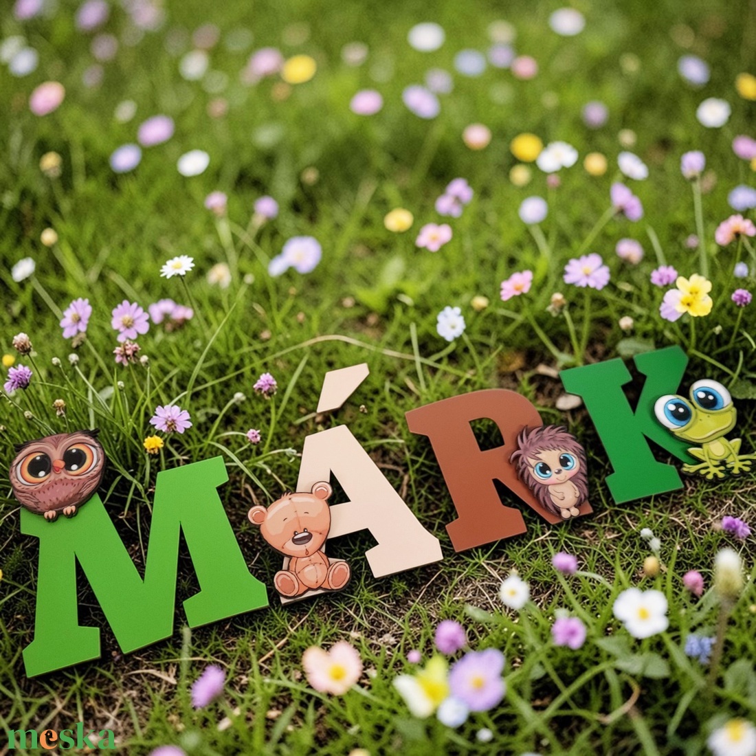 Egyedi névtábla gyerekszobába � aranyos állatfigurákkal - baba - mama - babaszoba dekoráció - babanév dekoráció - Meska.hu