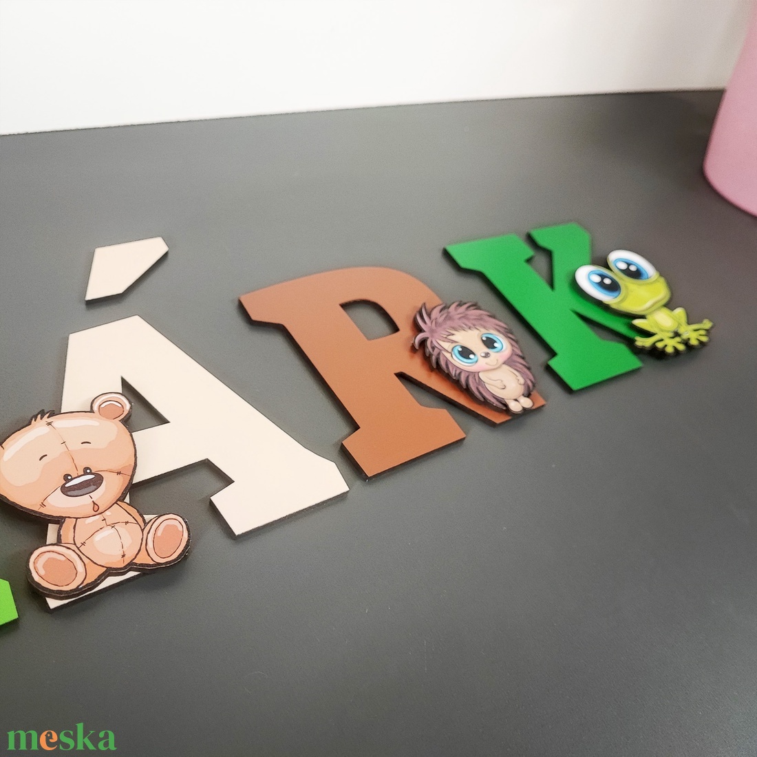 Egyedi névtábla gyerekszobába � aranyos állatfigurákkal - baba - mama - babaszoba dekoráció - babanév dekoráció - Meska.hu