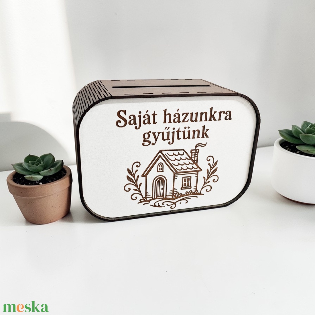 Saját házunkra gyűjtünk persely � egyedi, motiváló ajándék - otthon & életmód - dekoráció - asztal és polc dekoráció - persely - Meska.hu