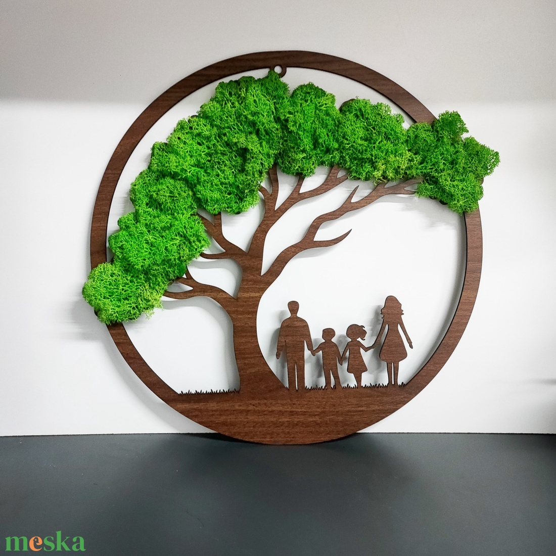 Moha Életfa � fa dekoráció természetes stabilizált mohával - otthon & életmód - dekoráció - kép & falikép - fából készült kép - Meska.hu