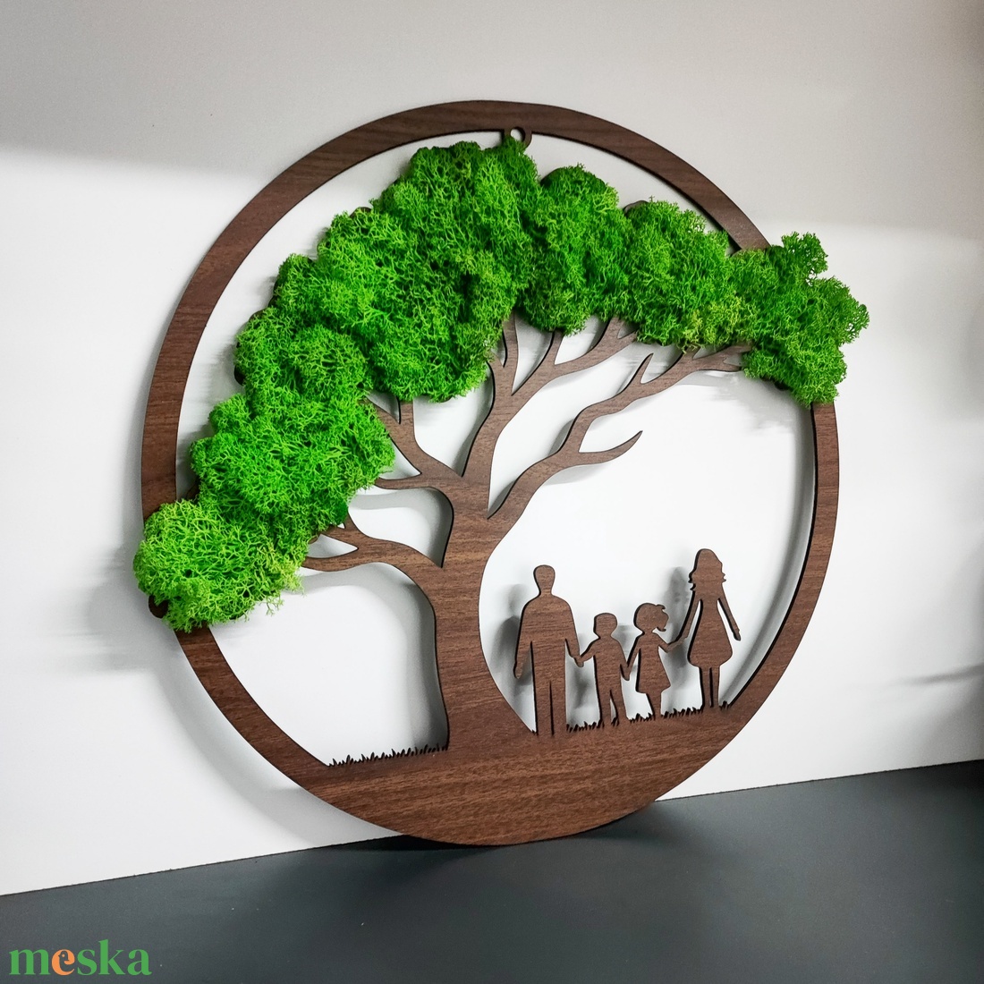 Moha Életfa � fa dekoráció természetes stabilizált mohával - otthon & életmód - dekoráció - kép & falikép - fából készült kép - Meska.hu