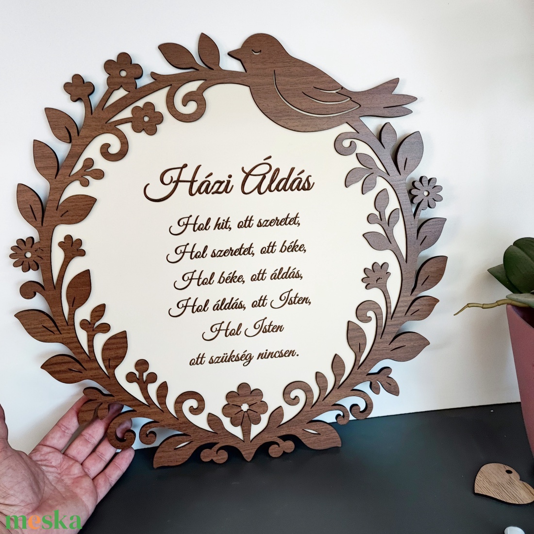 Házi áldás (1043) - otthon & életmód - dekoráció - kép & falikép - fából készült kép - Meska.hu