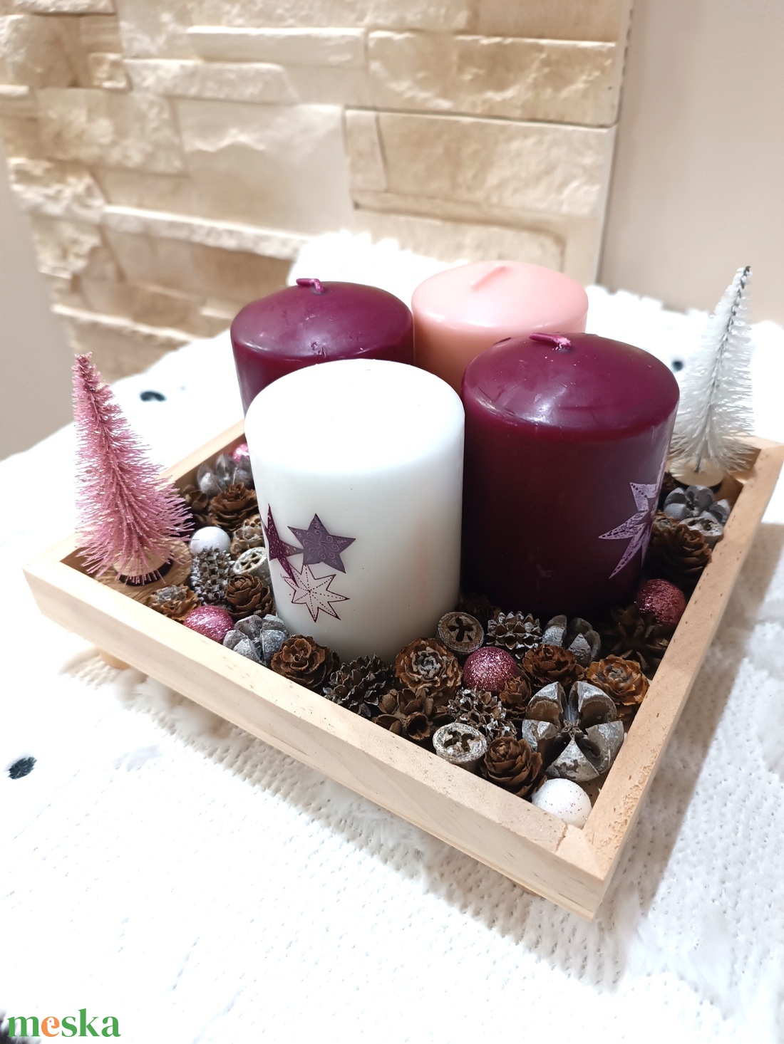 Közepes méretű, négy színű gyertyás adventi koszorú - karácsony - adventi díszek - adventi koszorú - Meska.hu Közepes méretű, négy színű gyertyás adventi koszorú - karácsony - adventi díszek - adventi koszorú - Meska.hu