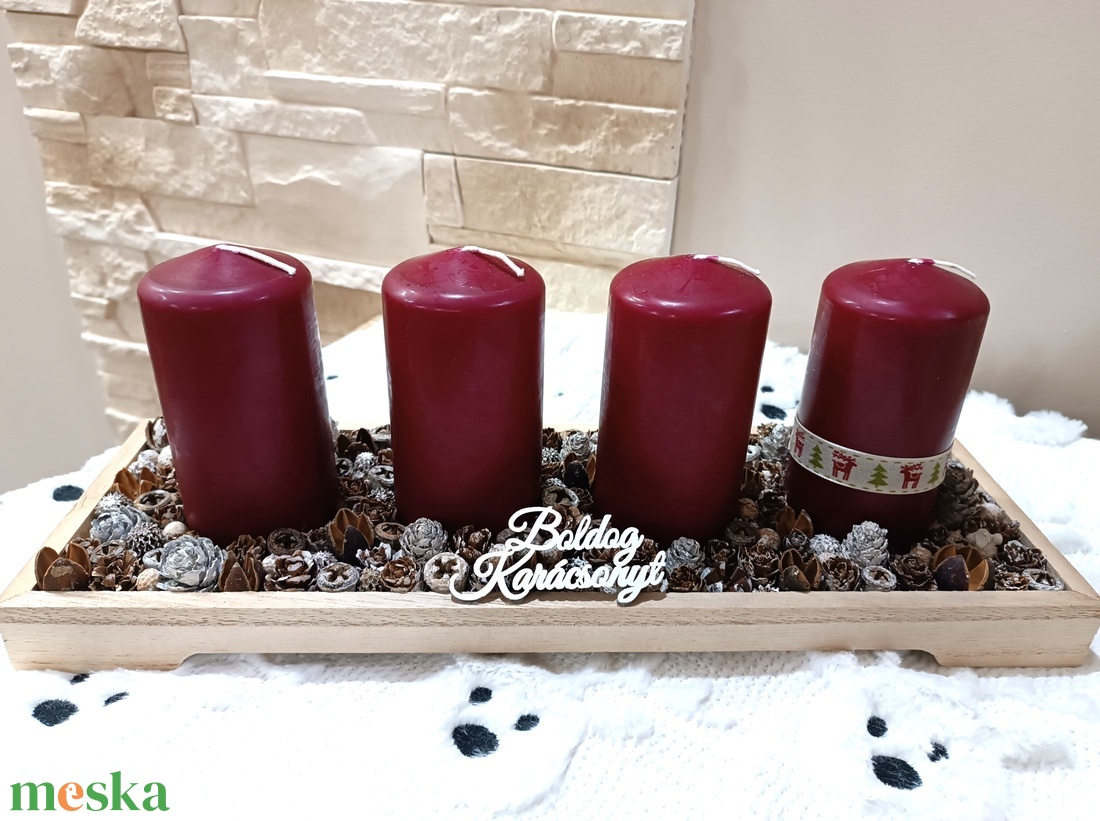 Bordó gyertyás, nagyobb méretű adventi koszorú - karácsony - adventi díszek - adventi koszorú - Meska.hu Bordó gyertyás, nagyobb méretű adventi koszorú - karácsony - adventi díszek - adventi koszorú - Meska.hu