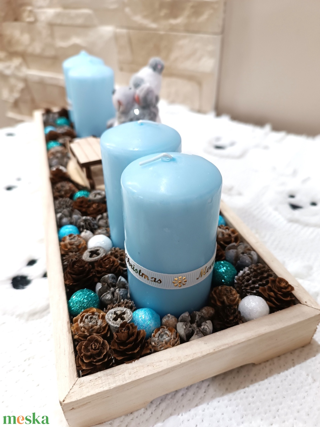 Jégvarázs kék-fehér, nagyobb méretű adventi koszorú - karácsony - adventi díszek - adventi koszorú - Meska.hu Jégvarázs kék-fehér, nagyobb méretű adventi koszorú - karácsony - adventi díszek - adventi koszorú - Meska.hu