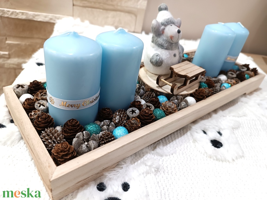 Jégvarázs kék-fehér, nagyobb méretű adventi koszorú - karácsony - adventi díszek - adventi koszorú - Meska.hu Jégvarázs kék-fehér, nagyobb méretű adventi koszorú - karácsony - adventi díszek - adventi koszorú - Meska.hu