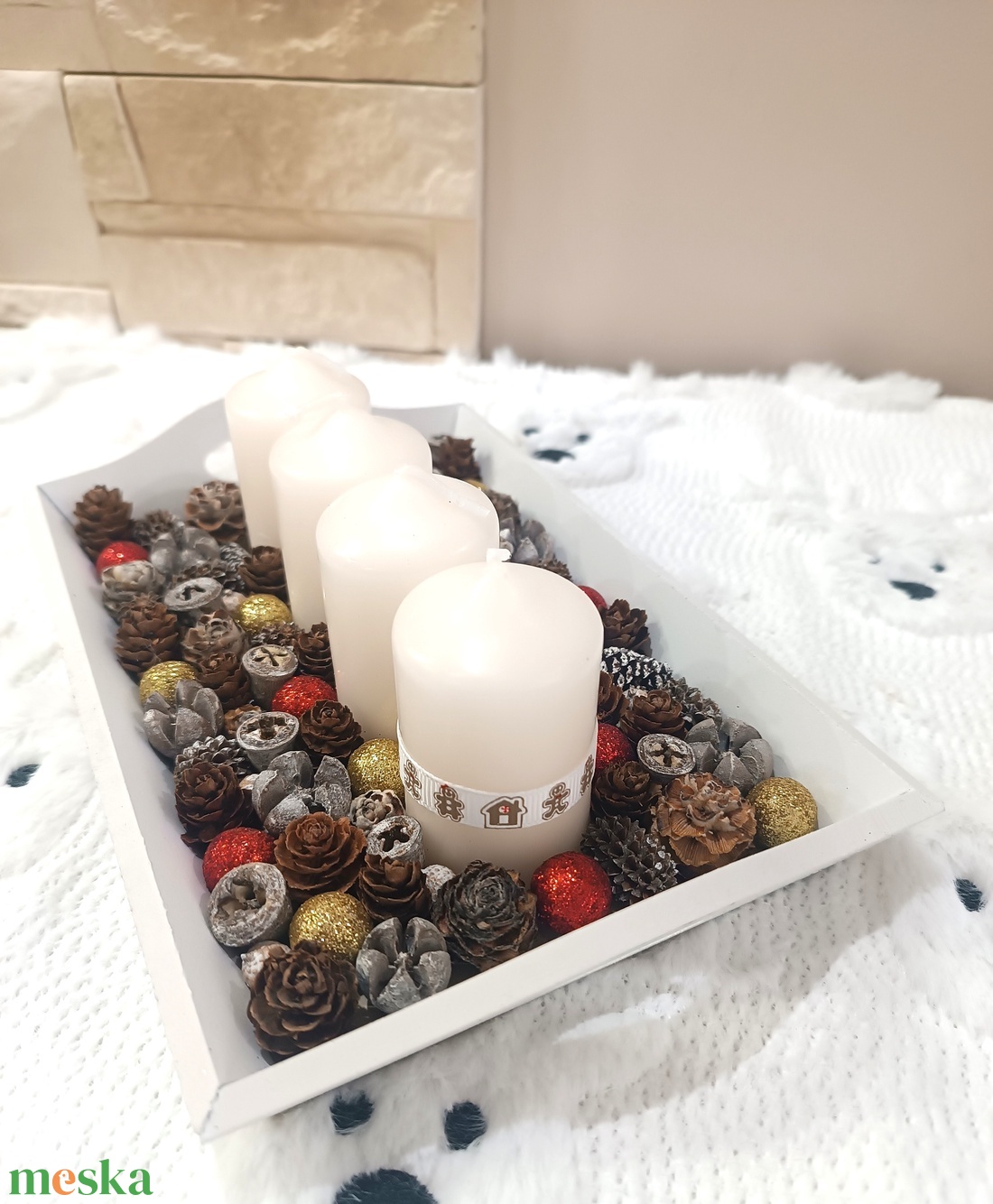 Kisebb méretű adventi koszorú fehér gyertyákkal - karácsony - adventi díszek - adventi koszorú - Meska.hu Kisebb méretű adventi koszorú fehér gyertyákkal - karácsony - adventi díszek - adventi koszorú - Meska.hu