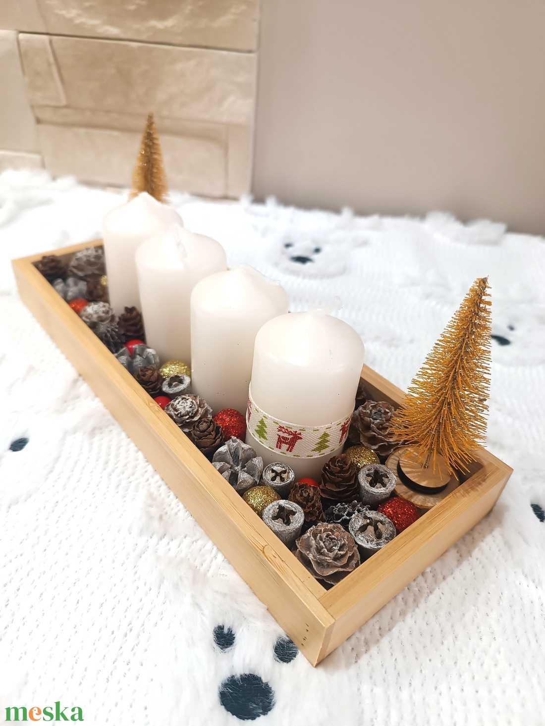 Kisebb méretű fehér-arany adventi koszorú - karácsony - adventi díszek - adventi koszorú - Meska.hu Kisebb méretű fehér-arany adventi koszorú - karácsony - adventi díszek - adventi koszorú - Meska.hu