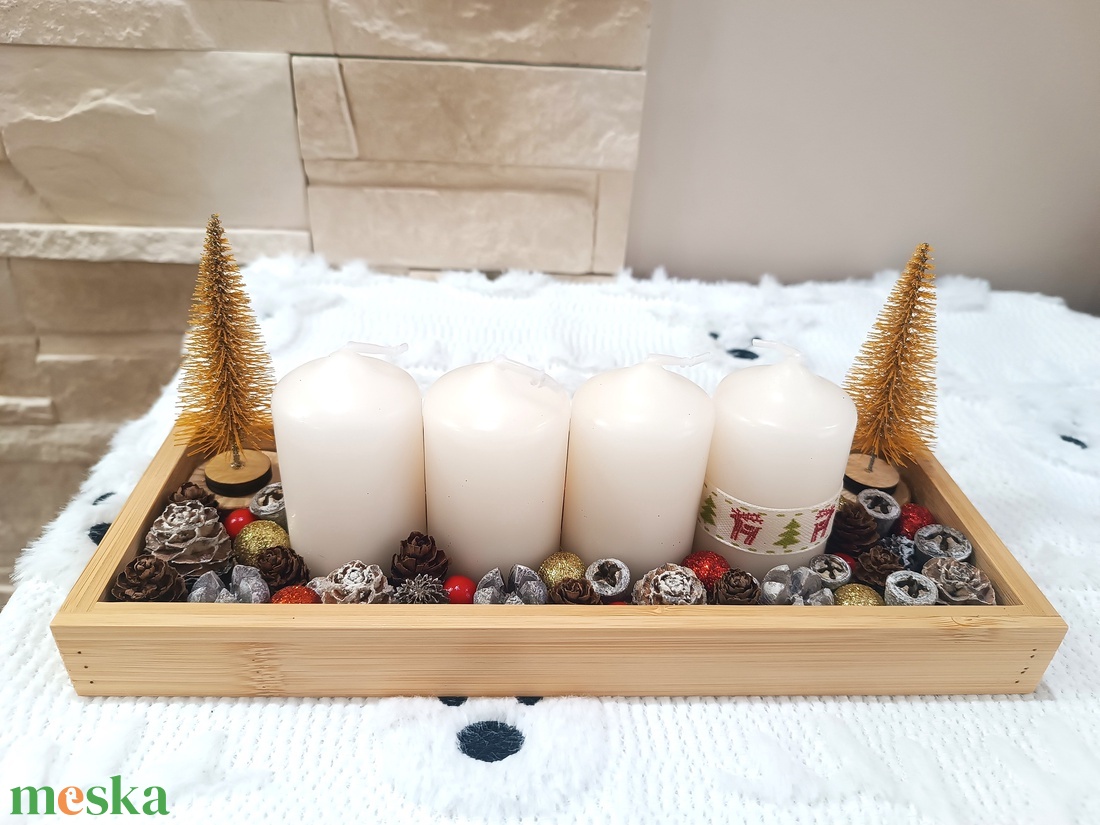 Kisebb méretű fehér-arany adventi koszorú - karácsony - adventi díszek - adventi koszorú - Meska.hu Kisebb méretű fehér-arany adventi koszorú - karácsony - adventi díszek - adventi koszorú - Meska.hu