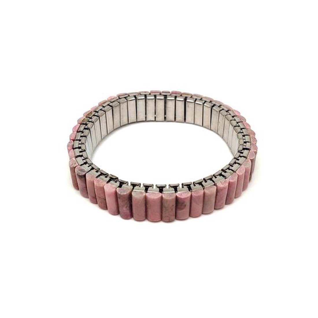 Rodonit rugalmas fém karkötő 10mm - ékszer - karkötő - ásványkarkötő - Meska.hu