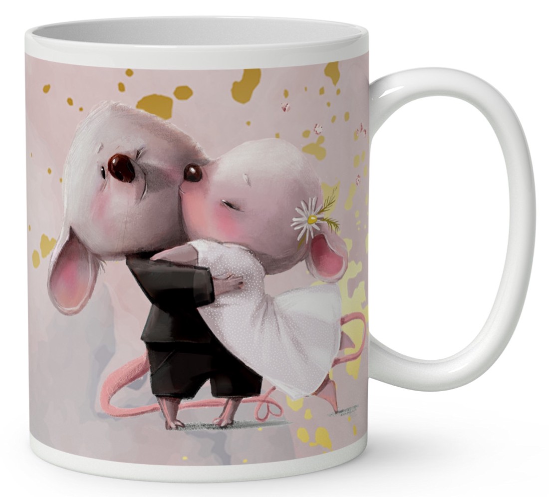 Kérd a neveddel - A legcukibb Egér Pár mintás bögre - otthon & életmód - konyhafelszerelés, tálalás - tálalás - bögre & csésze - Meska.hu