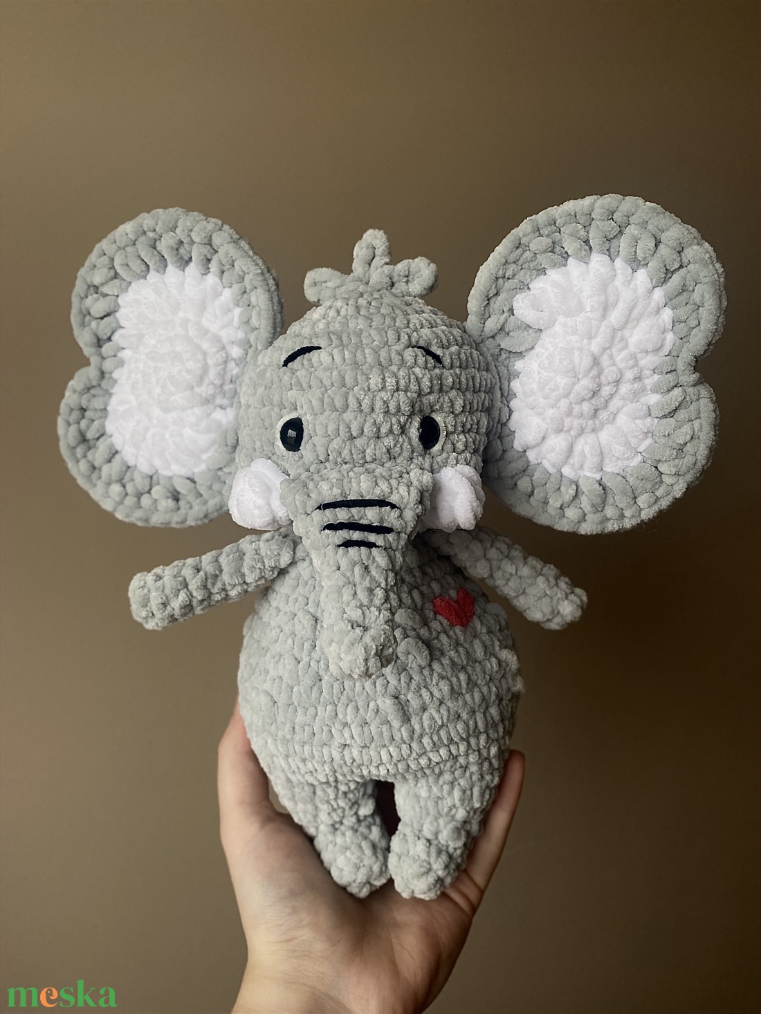 Horgolt Elefánt - játék & sport - plüssállat & játékfigura - elefánt - Meska.hu