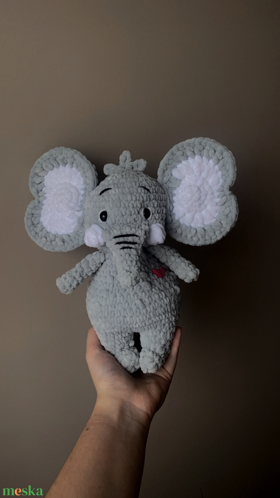 Horgolt Elefánt - játék & sport - plüssállat & játékfigura - elefánt - Meska.hu