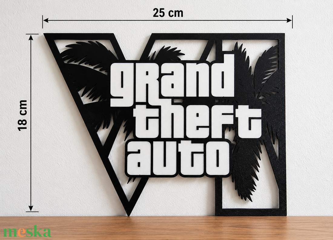 GTA VI falidekoráció - otthon & életmód - dekoráció - kép & falikép - 3d képek - Meska.hu