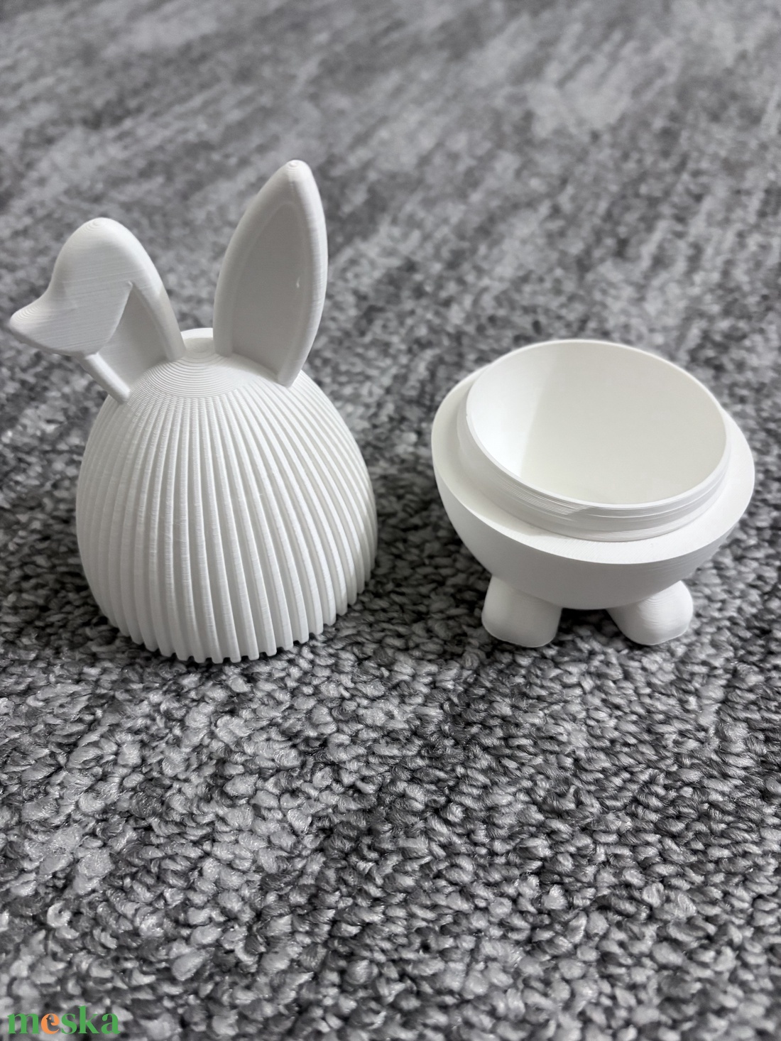 �� Modern Nyuszifüles Kinder Tojás Tartó � Tökéletes Húsvéti Ajándék! - ünnepi díszek, dekorációk - húsvéti díszek és dekorációk - húsvéti ajándékátadó - Meska.hu