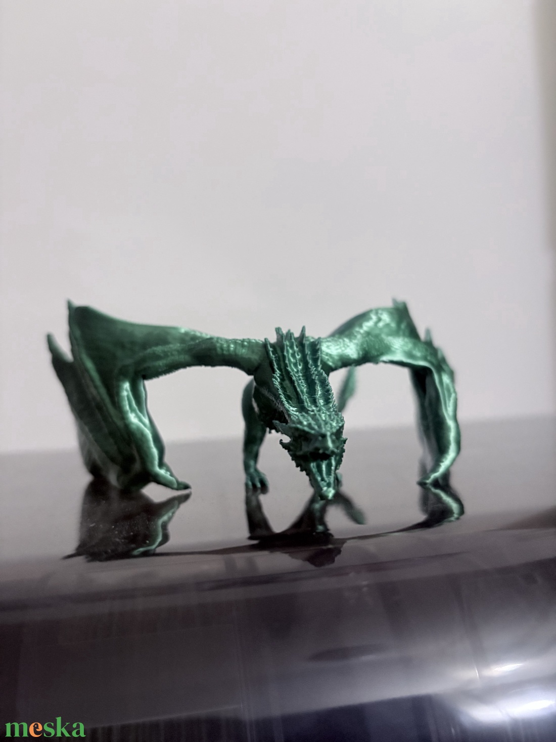 3D nyomtatott sárkány � színátmenetes Drogon � zöld-kék silk PLA -  - Meska.hu