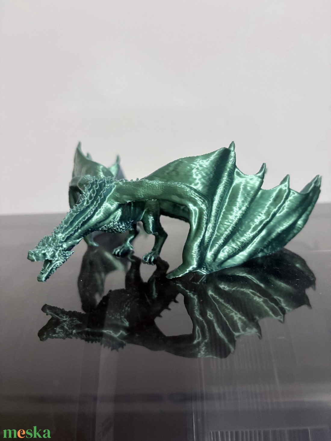 3D nyomtatott sárkány � színátmenetes Drogon � zöld-kék silk PLA -  - Meska.hu