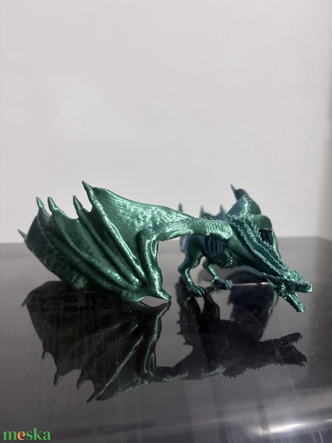 3D nyomtatott sárkány � színátmenetes Drogon � zöld-kék silk PLA -  - Meska.hu