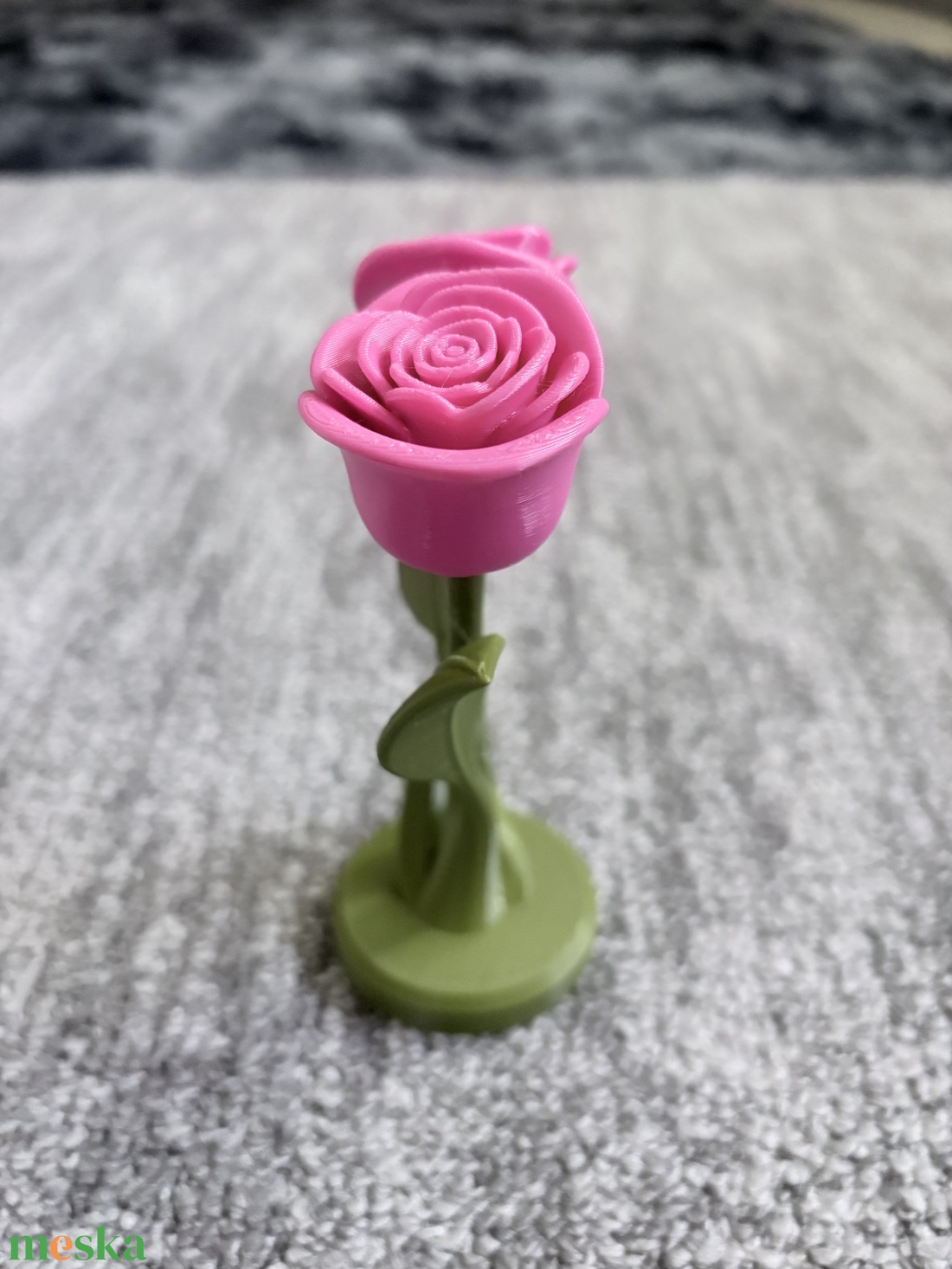  3D nyomtatott rózsa dekor (két szál, kétszínű) - otthon & életmód - dekoráció - asztal és polc dekoráció - asztaldísz - Meska.hu