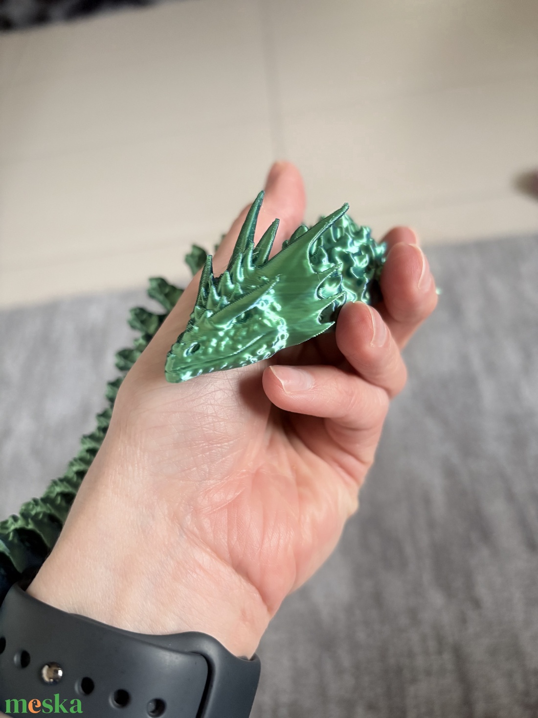 Nagy méretű 40 cm-es hajlítható sárkány - otthon & életmód - dekoráció - dekoratív figurák és szobrok - Meska.hu