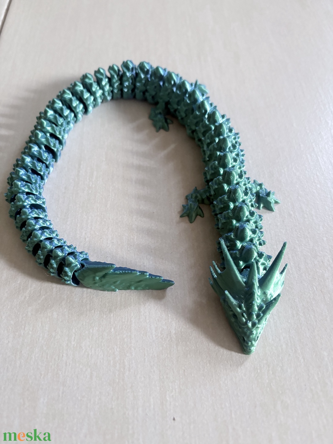 Nagy méretű 40 cm-es hajlítható sárkány - otthon & életmód - dekoráció - dekoratív figurák és szobrok - Meska.hu