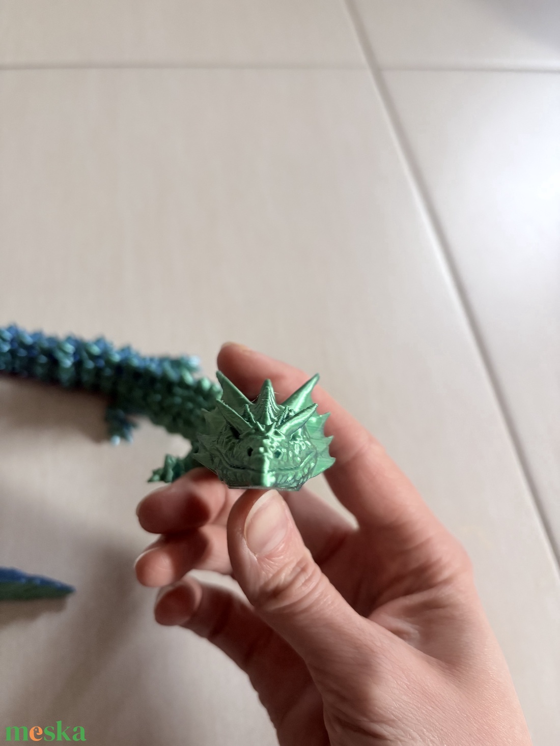 Nagy méretű 40 cm-es hajlítható sárkány - otthon & életmód - dekoráció - dekoratív figurák és szobrok - Meska.hu