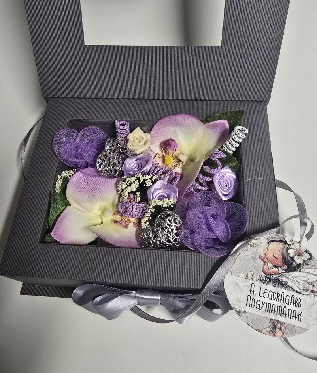 Szülőköszöntő virágbox vegyes - esküvő - emlék & ajándék - szülőköszöntő ajándék - Meska.hu