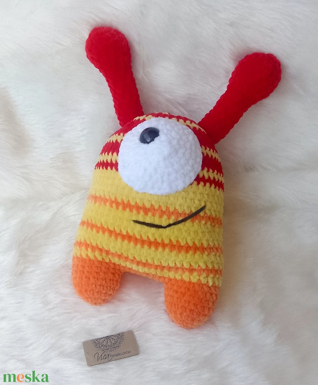 Horgolt plüss szörnyecske - játék & sport - plüssállat & játékfigura - szörnyike - Meska.hu